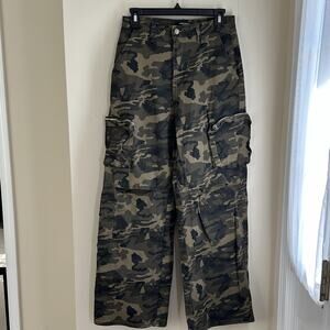 American Bazi Women's Straight Leg Camouflage Military CargoPockets Pants Size M